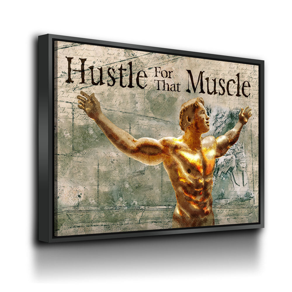 Hustle For That Muscle, Motivational Gym, Fitness, Wall Art Canvas, Gym, Gym Art, Arnold Expo, Arnold, Muscle, Home Gym, Fitness Center