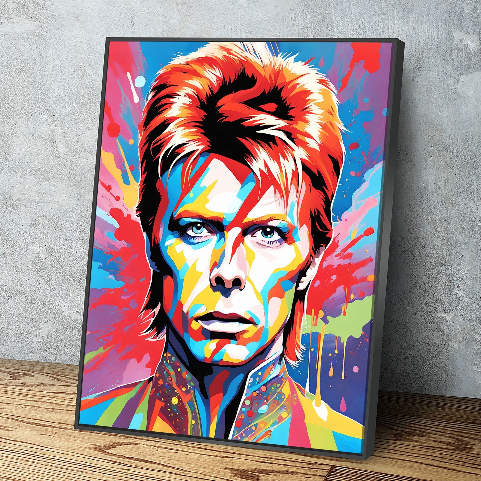 Bowie Canvas Wall Art, Abstract David Bowie Print