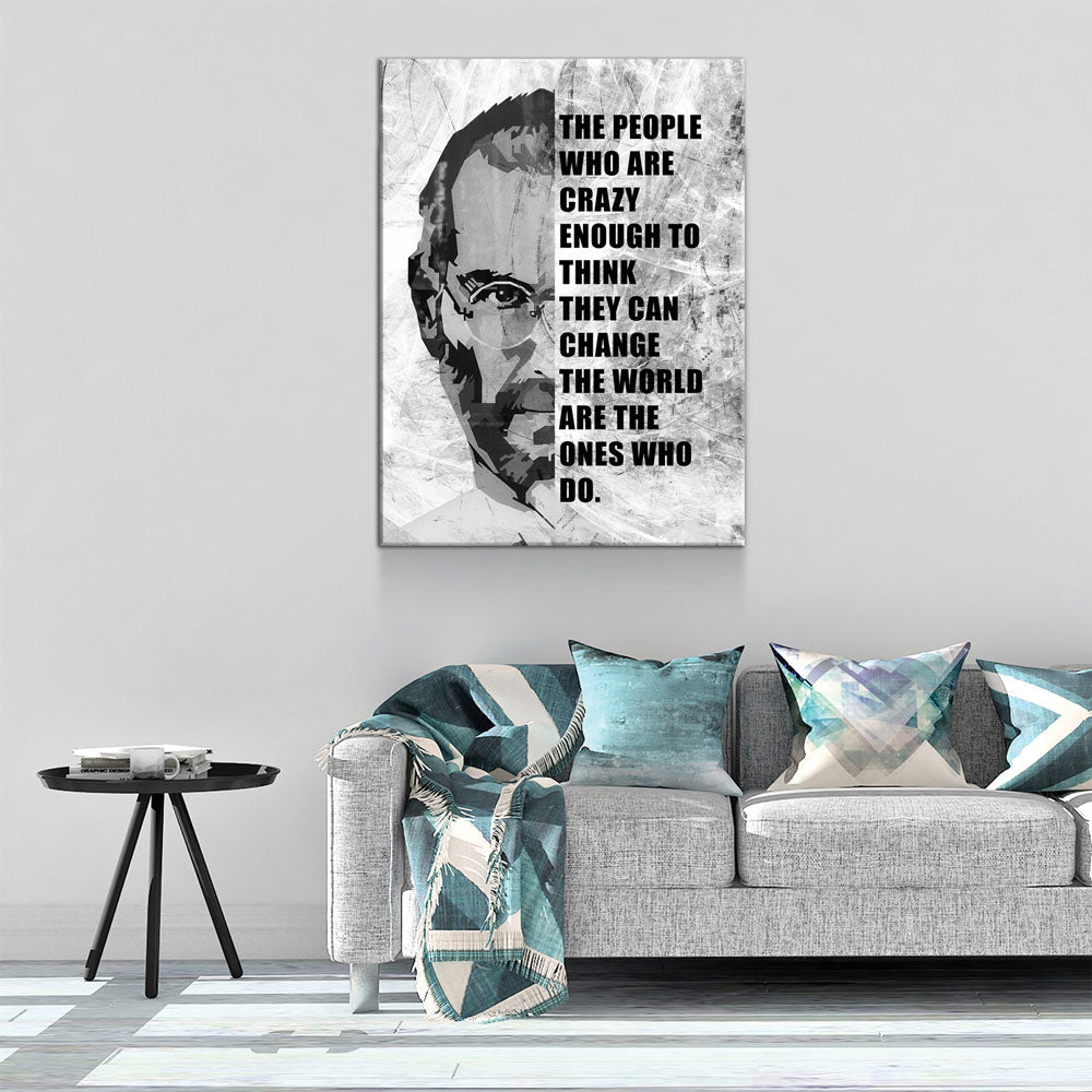 The People Who Are Crazy Enough Canvas Wall Art - Steve Jobs Quote
