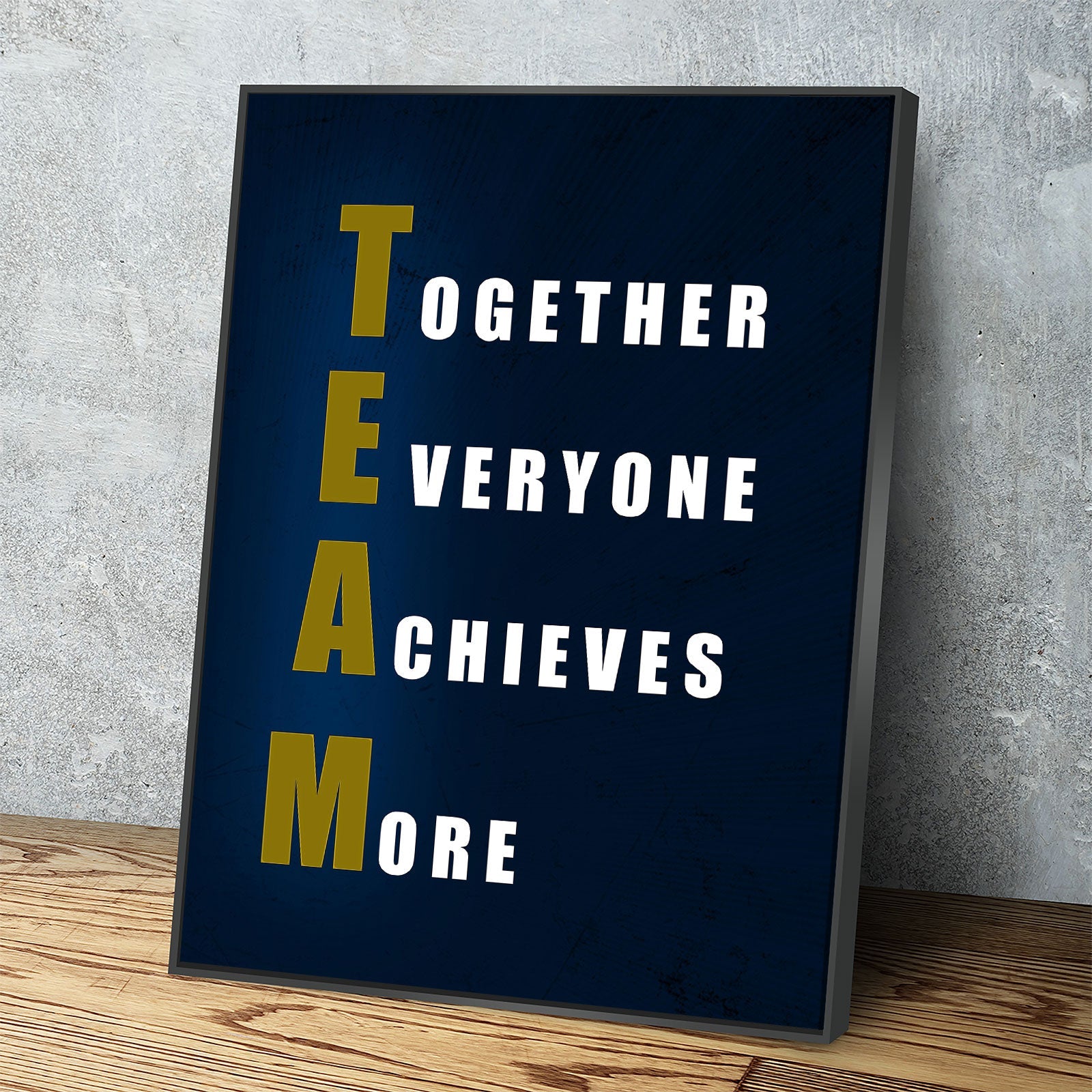 TEAM Together Everyone Achieves More Motivational Canvas Wall Art, Office Decor