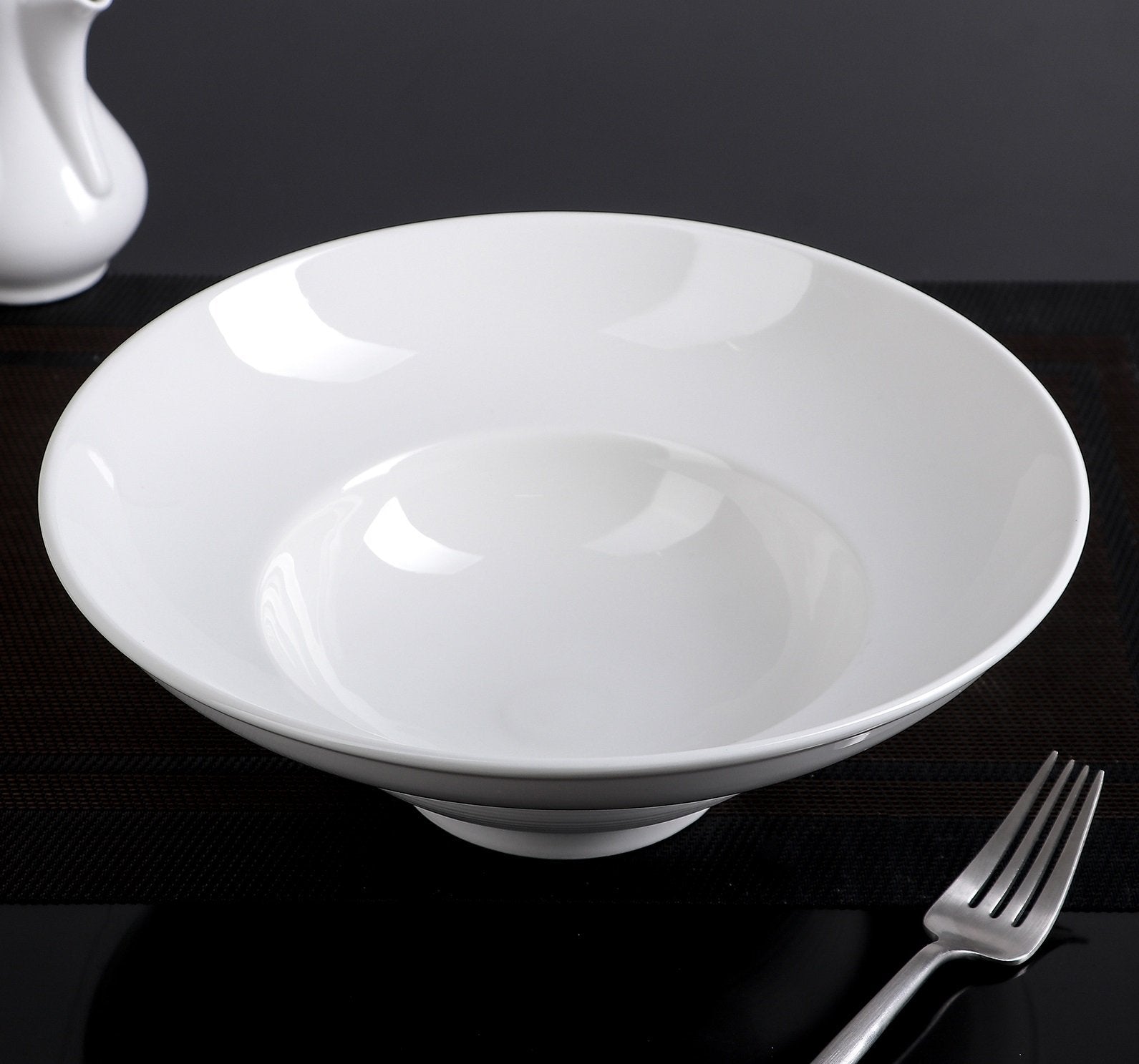 Set Of 3 White Deep Salad or Soup Plate 9.75" inch | 16 Fl Oz |