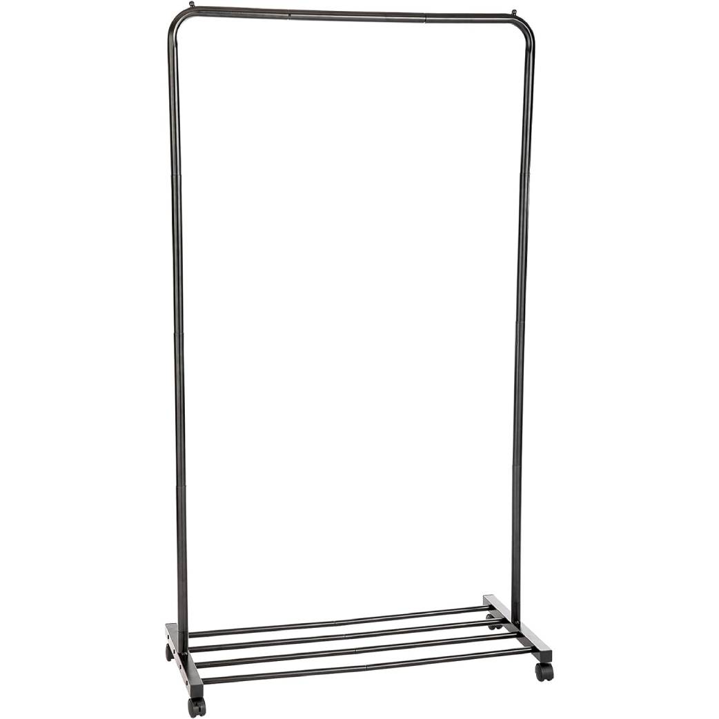 Heavy Duty Rolling Garment Rack with 5-Tier Shoe Storage