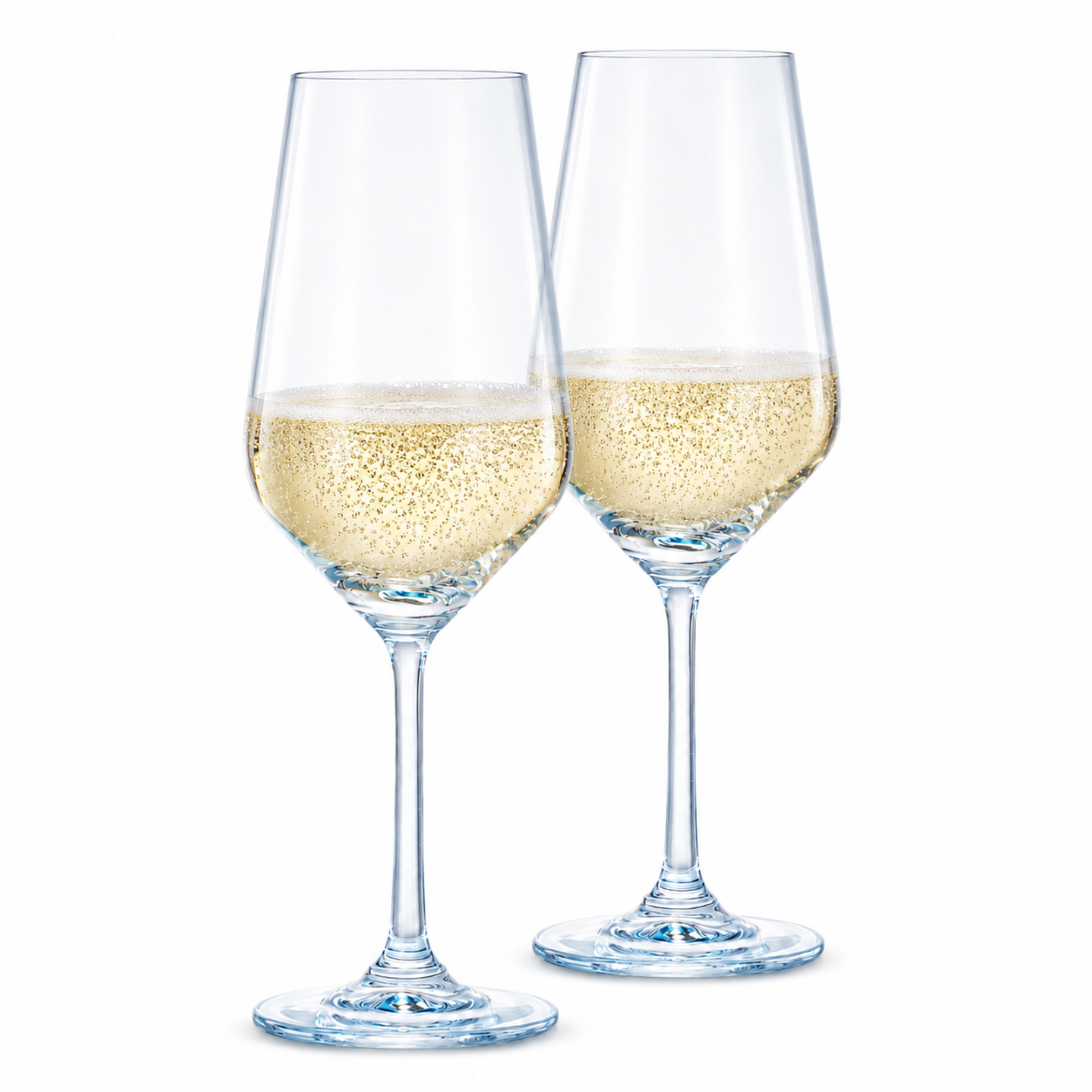 Monet Stemmed Wine Glassware, Blue, Set of 2