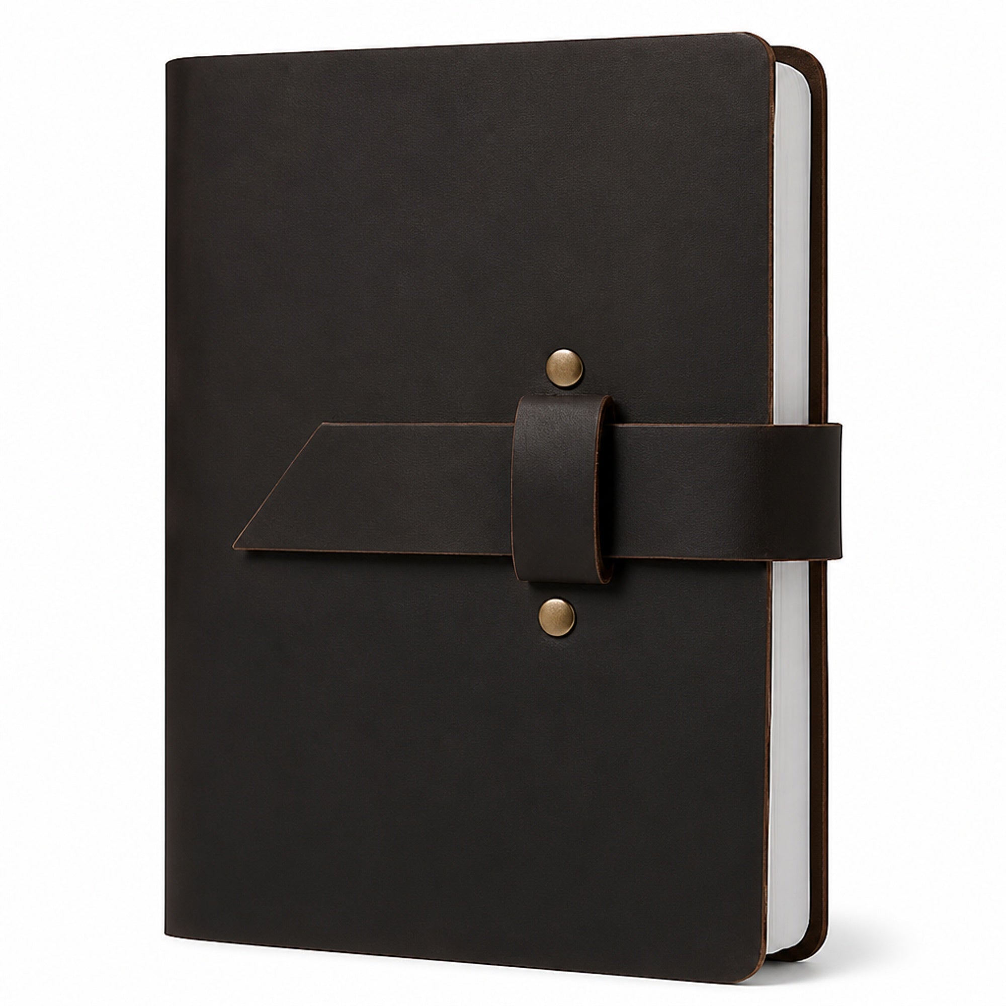 Handmade A6 Genuine Leather Journal-Refillable Ring Binder, Vintage Travel Organizer, and Writing Notebook for Men and Women-8x6 Inches