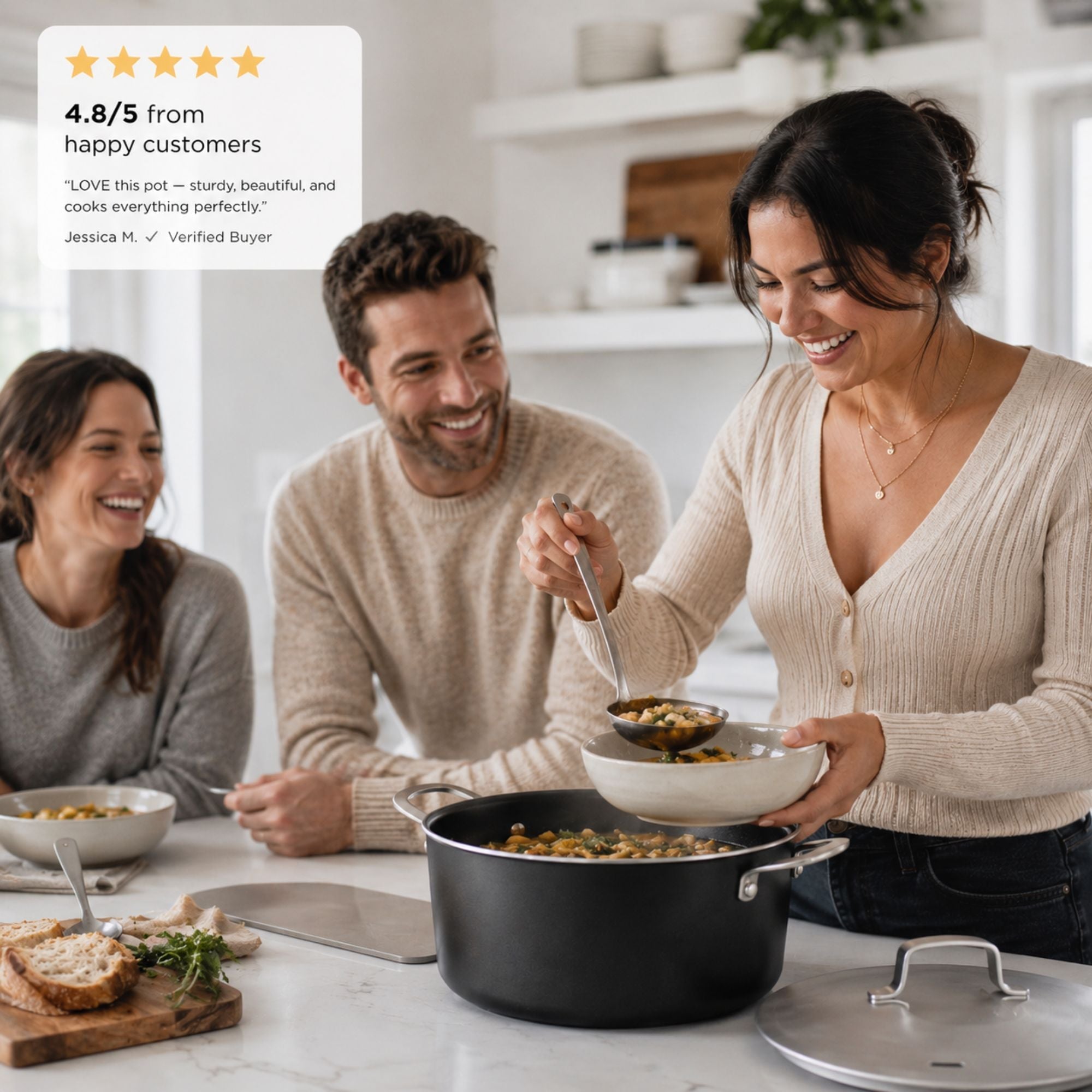 Stock Pot with Lid, 4.5-Qt
