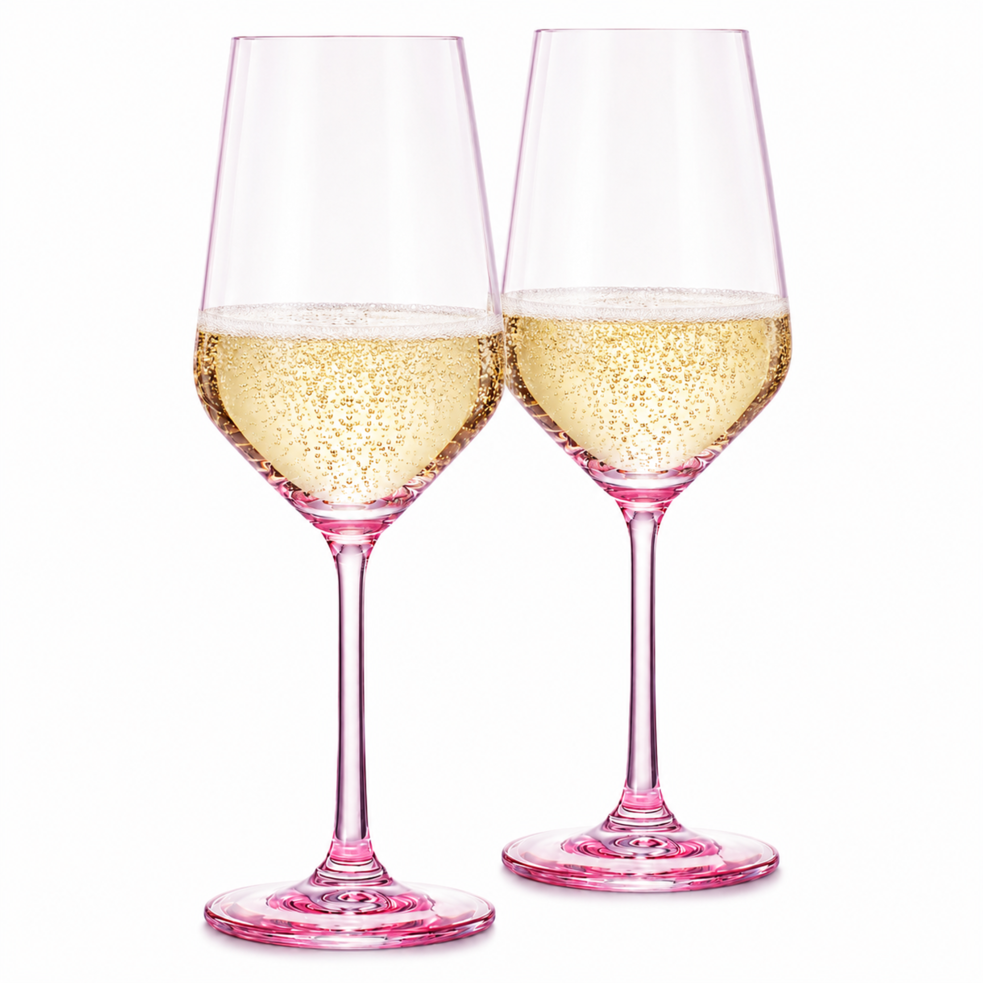 Monet Stemmed Wine Glassware, Magenta, Set of 2