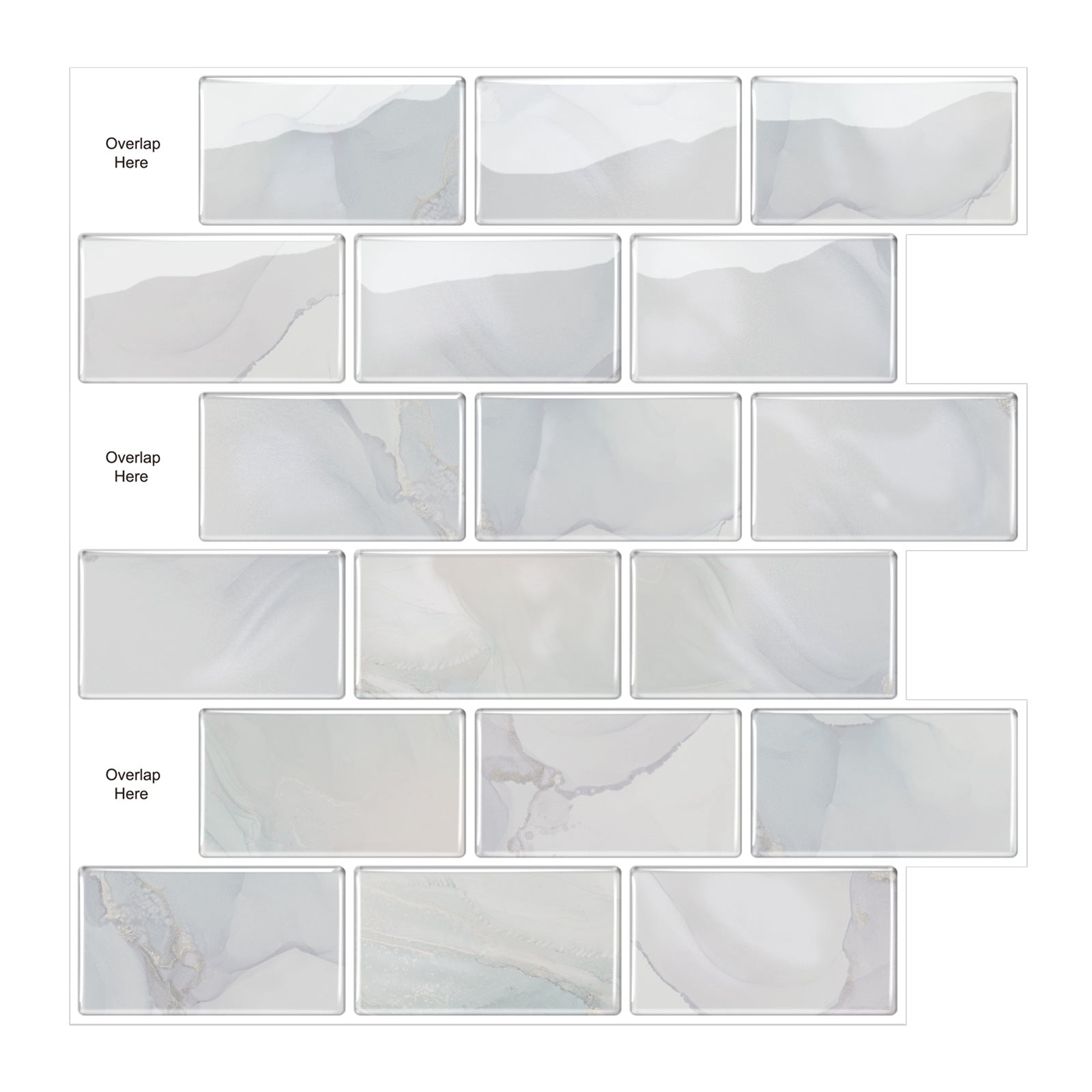 3D Self-adhesive Crystal Epoxy Wall Stickers For Kitchen Decor