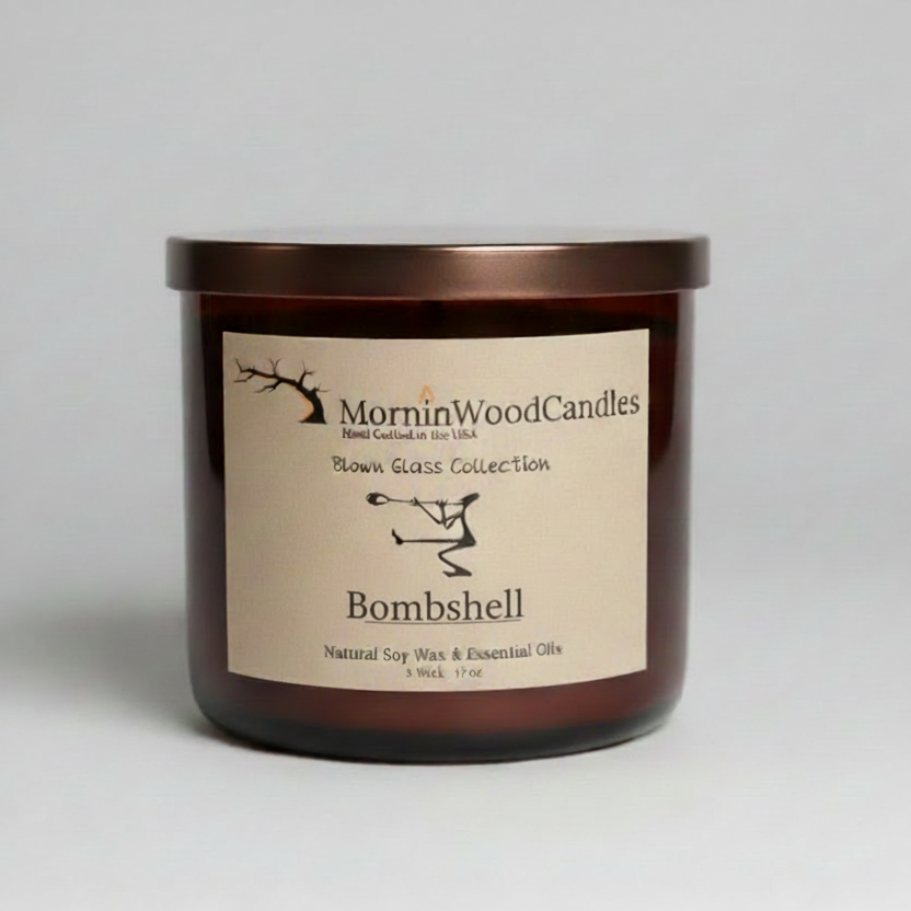 Bombshell-Soy 3-Wick Blown Glass Collection
