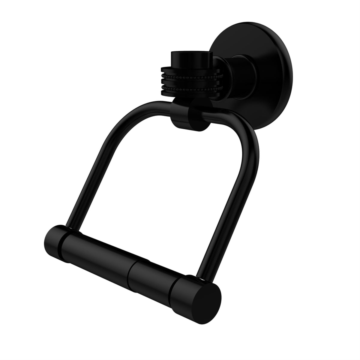 2024D-Bkm Continental Collection 2 Post Toilet Tissue Holder With Dotted Accents, Matte Black
