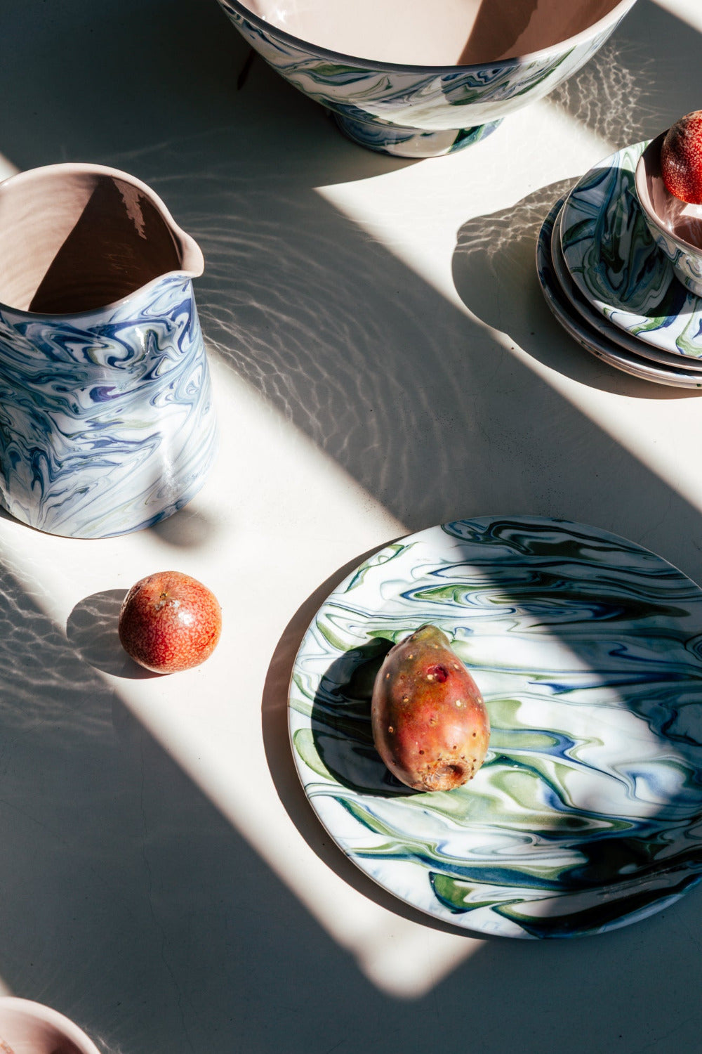 Marbled Ocean Dinner Plate - Set of 4