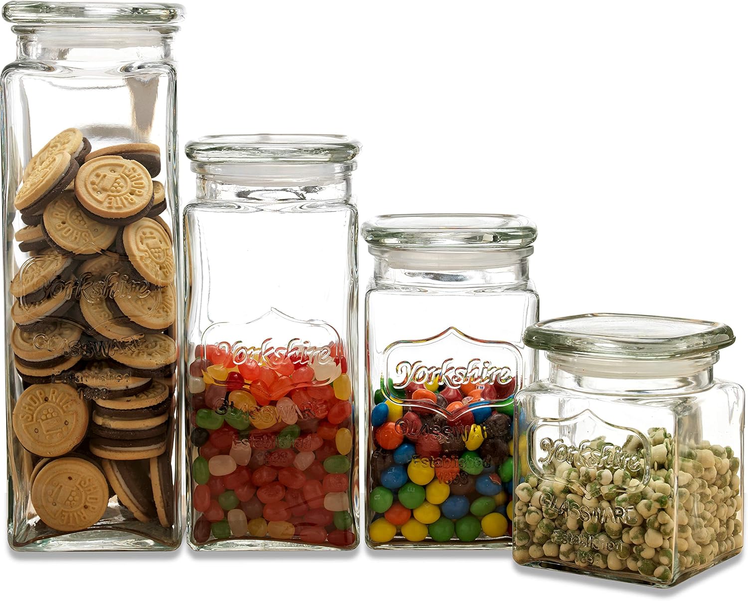 Yorkshire Glass Kitchen Canister 4-Piece Set