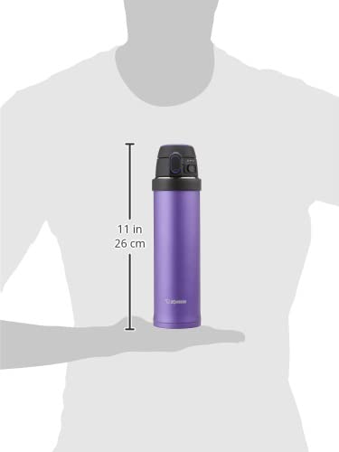 Zojirushi Sm-Qhe60Vk, Flip-And-Go Stainless Mug, 20-Ounce, Purple Dusk