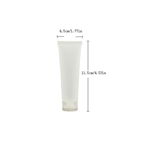 20Pcs Clear Empty Refillable Plastic Soft Tubes Squeezable Bottle Packing Cosmetic Sample Container Jars Storage Holder For Faci