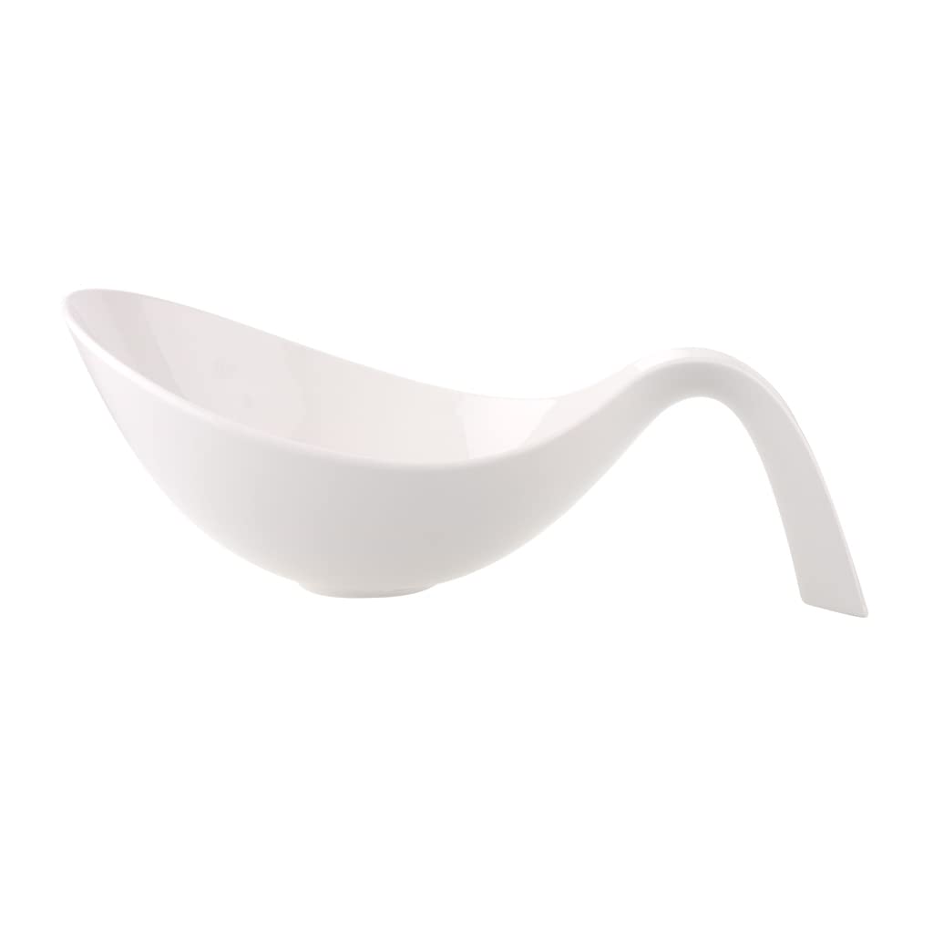 Villeroy & Boch Flow Salad Bowl With Handle, 60.75 Oz, White