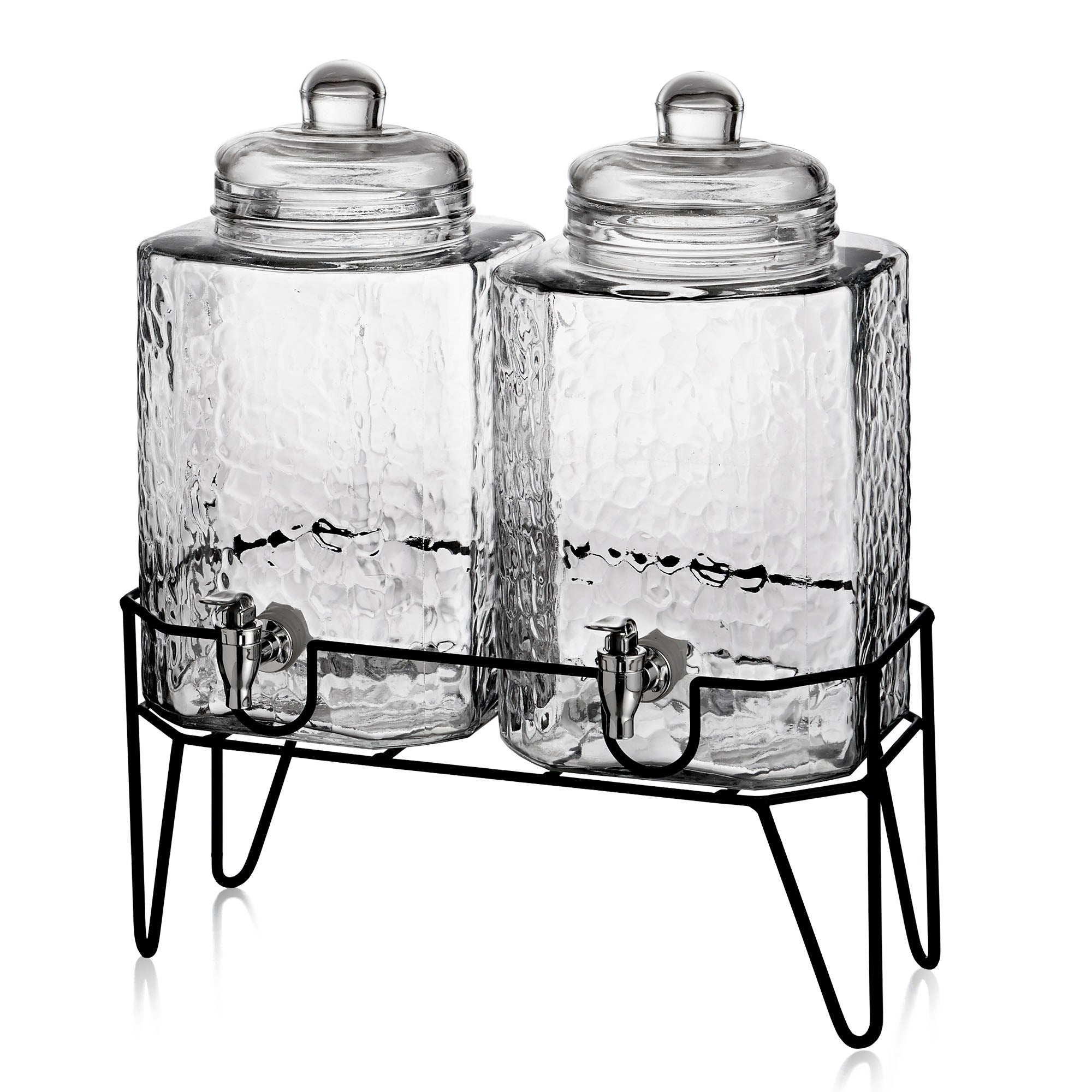 Hamburg (Set of 2) Beverage Dispensers with Stand 1.5 Gal Each