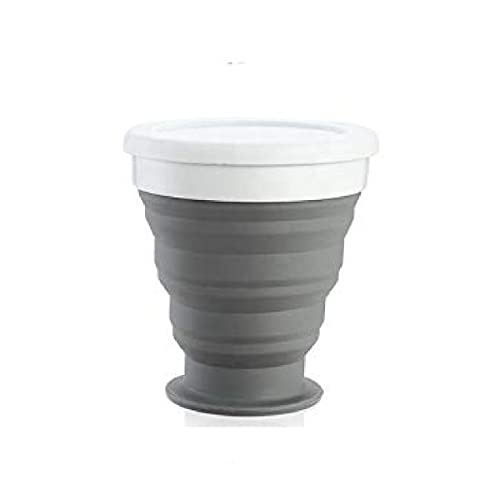 Baskety Silicone Collapsible Travel Cup  Silicone Folding Camping Cup With Lids  Expandable Drinking Cup Set  Bpa Free, Porta