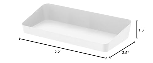 Yamazaki Home Tower Amenity Tray Wide L White, Large