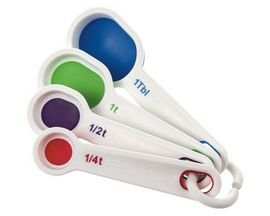 Progressive International Prepworks 369Be Flexible Measuring Spoons, Set Of 5 Includes  Tsp,  Tsp, 1 Tsp,  Tbsp And 1 Tbsp