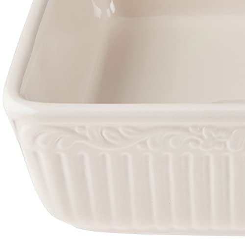 Mikasa Countryside Baking Dish, 10" White, Model 5085649 - Perfect for Baking and Serving