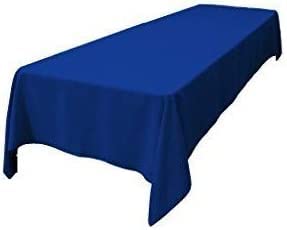 LA Linen Polyester Poplin Rectangular Tablecloth  60 by 120-Inch  Royal Blue