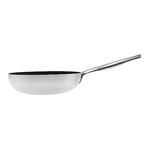 Pentole Agnelli Professional Anti - Adherent Professional 3 Mm Platinum Saute Pan 3 Mm with 1 Tubular Handle  Diameter 45 cm