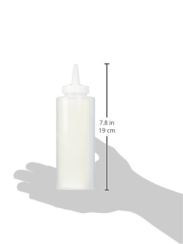 Kitchen Supply Company 12-Ounce Clear Squeeze Bottle With Precision Tip