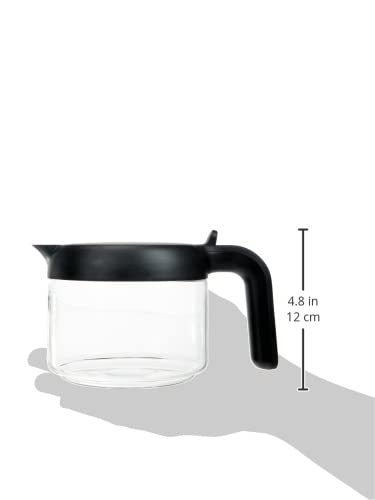 De'Longhi Dlsc021 Coffee Machine Accessory Jug - Coffee Pot, Black,Transparent, Glass, Plastic, 0.75 L, 6 Cups