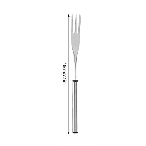 6 Pack Stainless Steel Fondue Forks, Dessert Server Skewer Fondue Pot Forks Outdoor Picnic Bbq Grilling Skewer For Cheese Chocol