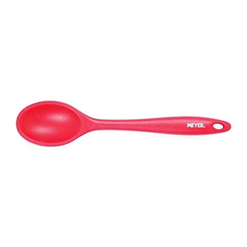 Meyer Silicone NonStick Heat Resistant Kitchen Utensil | Silicon Spoon For Cooking And Serving Red