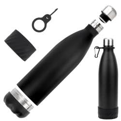 LUEXBOX 17oz Stainless Steel Bottom Storage Water Bottle, Double Wall Design Stainless Steel Hidden Safe Water Bottle for Travel