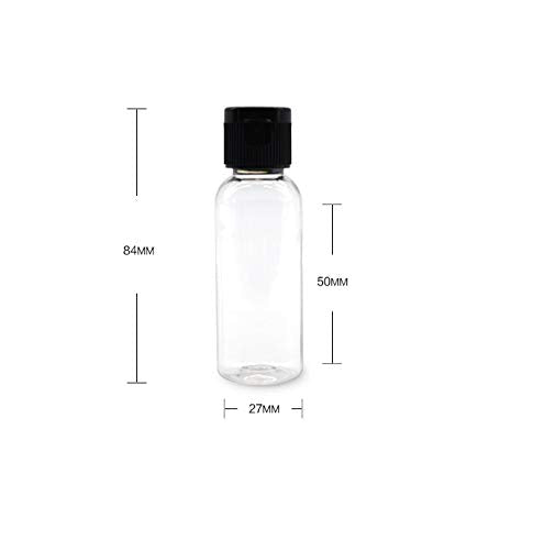 30Ml 1 Oz Plastic Pour Bottle With Flip Cap Empty Travel Sample Containers Jar For Emollient Water Shower Gel Emulsion - Pack Of