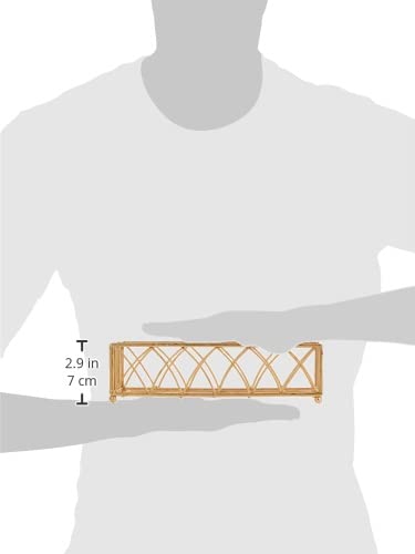 Boston International Arch Design Guest Towel Napkin Holder Caddy, 9 X 5.25-Inches, Gold Leaf
