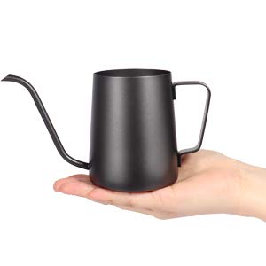 Pour Over Kettle Gooseneck Long Narrow Drip Spout Coffee Tea Pot (12 Oz) - Black, 350Ml