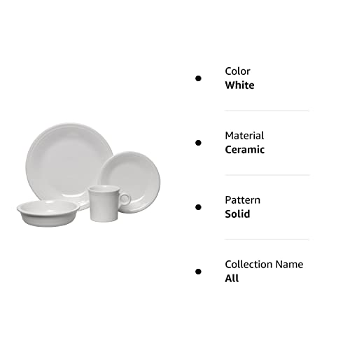 Fiesta 16-Piece, Service for 4 Dinnerware Set, White