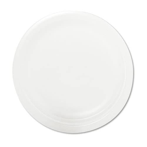 Dart 9Pwqr 9 In. Diameter Quiet Classic Laminated Foam Dinnerware Plate - White (125/Pack)