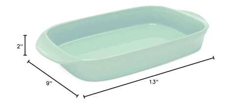 Chantal Classic 13'' X 9'' Ceramic Rectangular Baker, 3.25 Quart, Sage Green, (93A-Rt33 Sa)