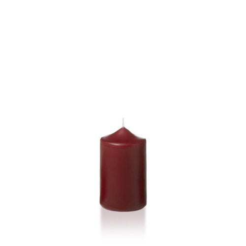 yummi 2.25 x 3 Burgundy Slim Round Pillar Candles - 4 per Pack