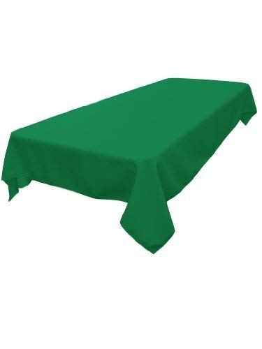 LA Linen Polyester Poplin Rectangular Tablecloth  60 by 120-Inch  Jade