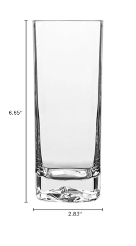 Luigi Bormioli On The Rocks 15 Oz Beverage Drinking Glasses (Set Of 4), 4 Count (Pack Of 1), Clear