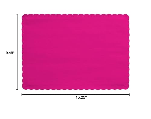 Creative Converting Placemats, One Size, Hot Magenta