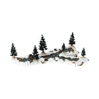 Lemax Mill Stream Fork Figurine - Multicolor Polyresin Decor, Model 13367