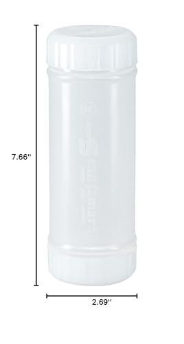San Jamar Ez Kleen Plastic Sauce Bottle With Medium Valve For Thick Sauces And Relish, 16 Ounces, White, (Pack Of 12)