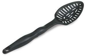 Vollrath 84320 13 1/4'' High Heat Nylon Slotted Spoon, Black