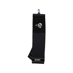 Team Golf Nfl Los Angeles Rams Embroidered Golf Towel Embroidered Golf Towel, Checkered Scrubber Design, Embroidered Logo