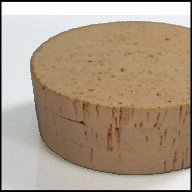 Widgetco Size 48 Jar Cork Stoppers, Standard Grade, Regular Length, Tapered Corks (Qty 1)