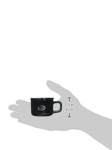 Abbott Collection Enamel Look Stoneware Espresso Cup, Black, 2 Inches
