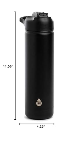 Tal Water Bottle Double Wall Insulated Stainless Steel 26oz - Black - Model wm1778