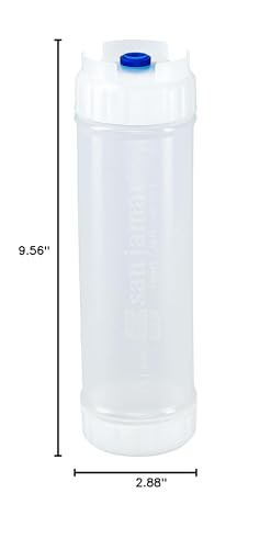 San Jamar Ez Kleen Plastic Sauce Bottle With Medium Valve For Thick Sauces And Relish, 24 Ounces, White, (Pack Of 6)