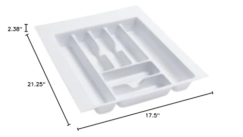 Rev-A-Shelf - GCT-3W-52 - Large Glossy White Cutlery Tray Drawer Insert