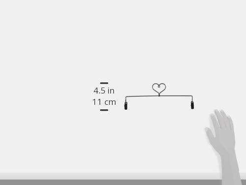 Ackfeld Manufacturing 12in Heart Clip Holder Hanger  Charcoal  0.3x15x8.5 inch